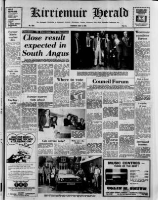 cover page of Kirriemuir Herald published on May 3, 1979