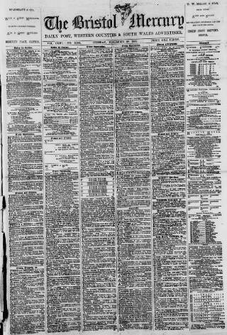 cover page of Bristol Mercury published on December 30, 1890