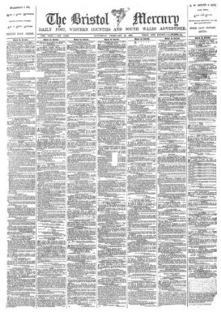 cover page of Bristol Mercury published on February 28, 1891