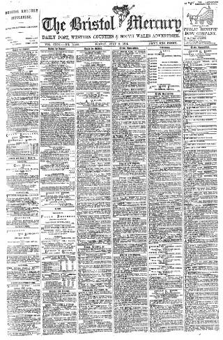 cover page of Bristol Mercury published on July 6, 1894