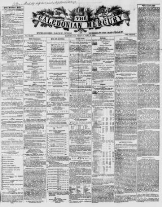 cover page of Caledonian Mercury published on July 6, 1866