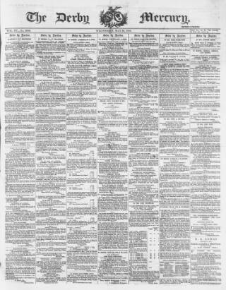 cover page of Derby Mercury published on May 29, 1889
