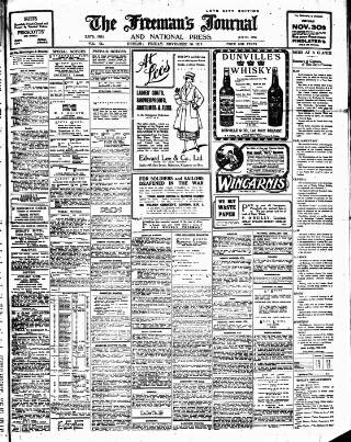 cover page of Freeman's Journal published on November 30, 1917