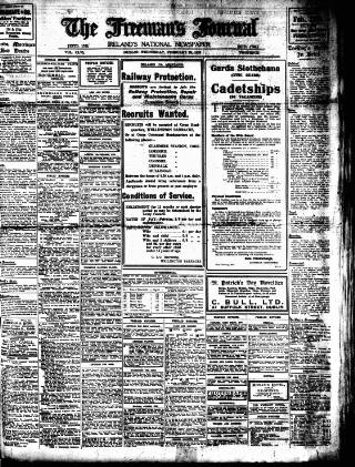 cover page of Freeman's Journal published on February 28, 1923