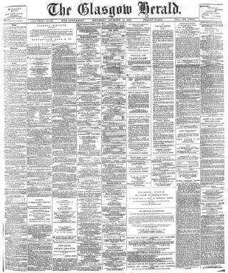 cover page of Glasgow Herald published on November 15, 1893