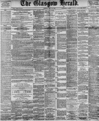 cover page of Glasgow Herald published on May 29, 1899