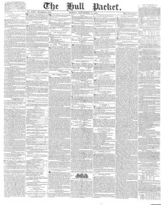 cover page of Hull Packet published on November 15, 1833