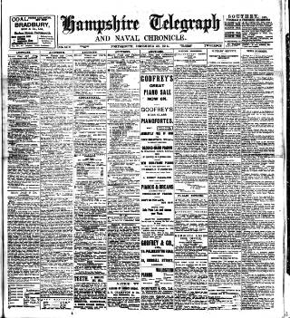 cover page of Hampshire Telegraph published on December 30, 1905