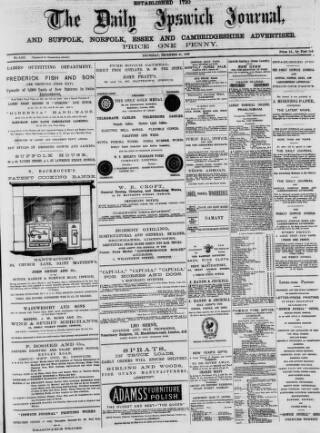 cover page of Ipswich Journal published on December 30, 1886