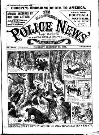 cover page of Illustrated Police News published on December 30, 1926