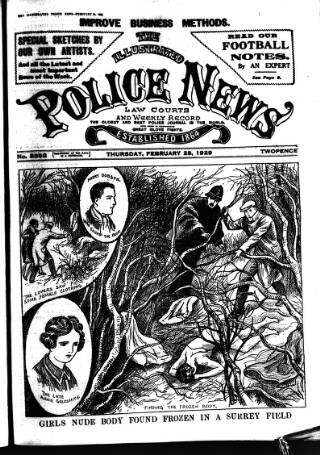 cover page of Illustrated Police News published on February 28, 1929
