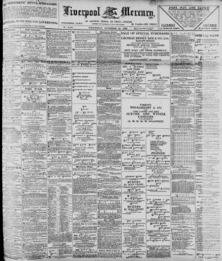 cover page of Liverpool Mercury published on November 15, 1899