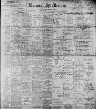 cover page of Liverpool Mercury published on December 30, 1899