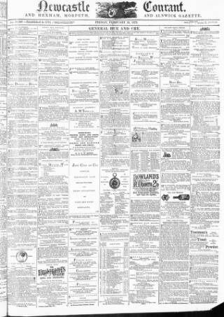 cover page of Newcastle Courant published on February 28, 1873