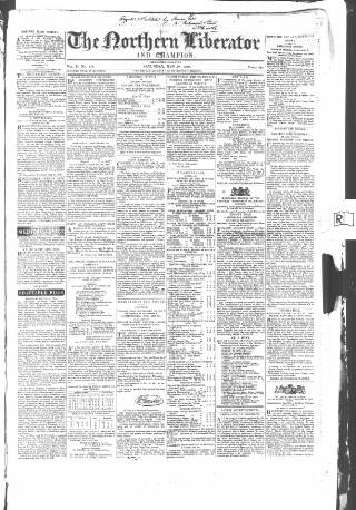 cover page of Northern Liberator published on May 30, 1840