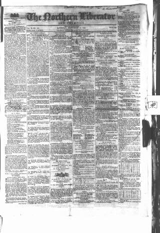 cover page of Northern Liberator published on September 12, 1840