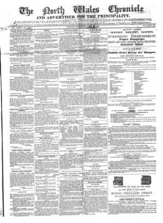 cover page of North Wales Chronicle published on July 6, 1861
