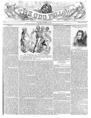 cover page of The Odd Fellow published on February 19, 1842