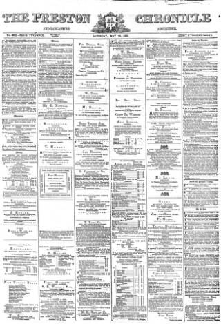 cover page of Preston Chronicle published on May 29, 1869