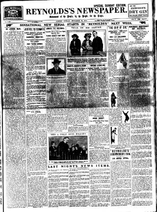 cover page of Reynolds's Newspaper published on November 30, 1913