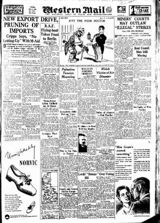 cover page of Western Mail published on July 6, 1948