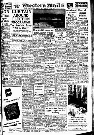 cover page of Western Mail published on February 28, 1949