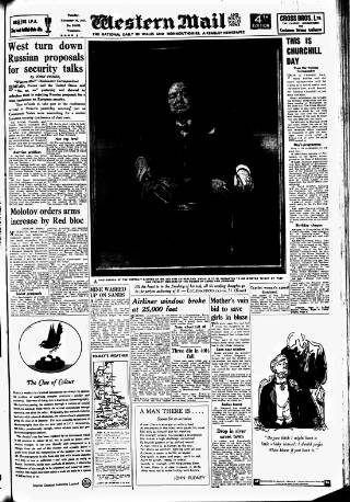 cover page of Western Mail published on November 30, 1954