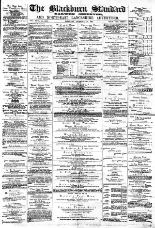 cover page of Blackburn Standard published on December 30, 1882