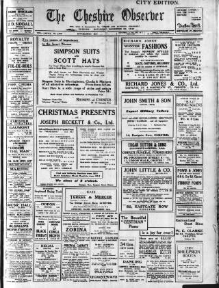 cover page of Cheshire Observer published on November 30, 1940