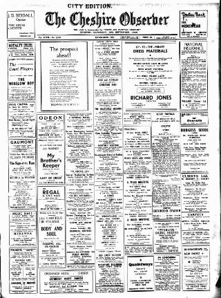 cover page of Cheshire Observer published on September 18, 1948