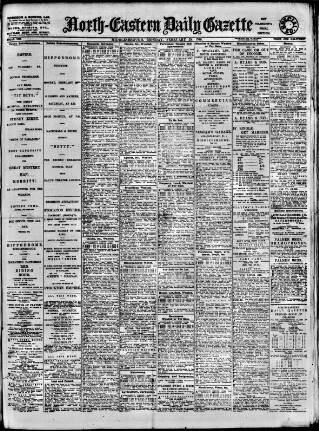 cover page of Daily Gazette for Middlesbrough published on February 28, 1916