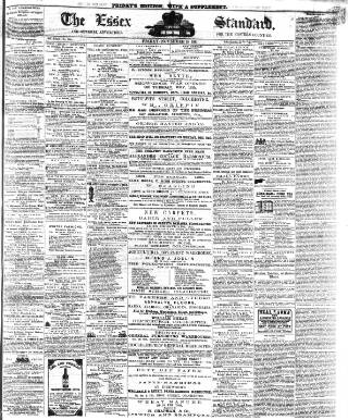 cover page of Essex Standard published on November 15, 1861