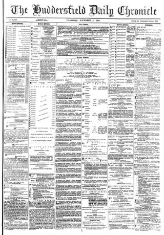 cover page of Huddersfield Chronicle published on November 15, 1888