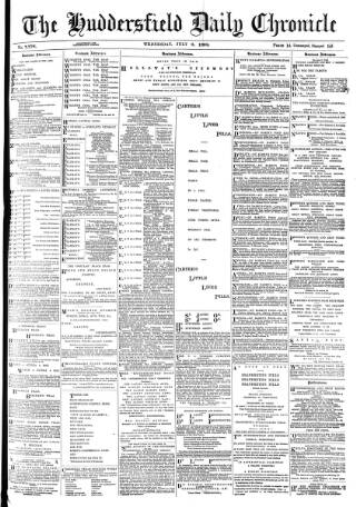 cover page of Huddersfield Chronicle published on July 6, 1892