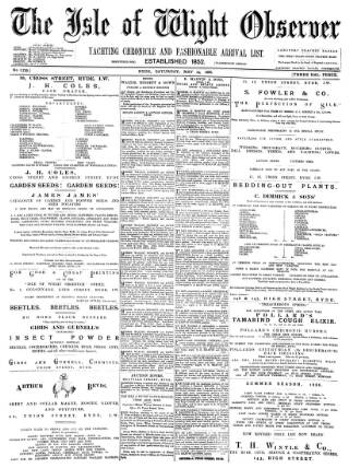 cover page of Isle of Wight Observer published on May 29, 1886