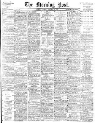 cover page of Morning Post published on November 15, 1898