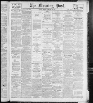 cover page of Morning Post published on February 28, 1916