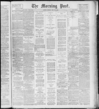 cover page of Morning Post published on May 29, 1916