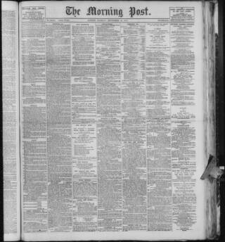 cover page of Morning Post published on September 18, 1917