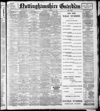 cover page of Nottinghamshire Guardian published on November 30, 1901