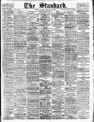 cover page of London Evening Standard published on September 18, 1909