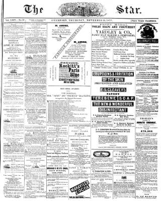 cover page of The Star published on November 15, 1877