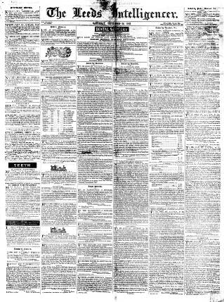 cover page of Leeds Intelligencer published on September 18, 1841