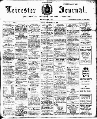 cover page of Leicester Journal published on November 15, 1918