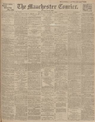 cover page of Manchester Courier published on February 28, 1908