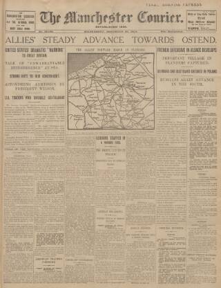 cover page of Manchester Courier published on December 30, 1914