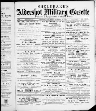 cover page of Aldershot Military Gazette published on November 30, 1899