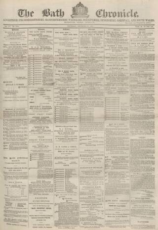 cover page of Bath Chronicle and Weekly Gazette published on December 30, 1886