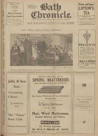 cover page of Bath Chronicle and Weekly Gazette published on February 28, 1920