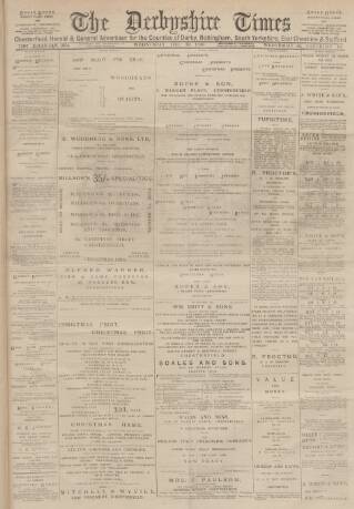 cover page of Derbyshire Times published on December 30, 1896